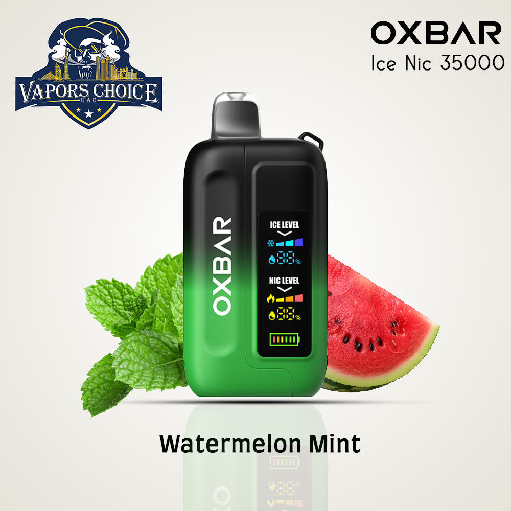 OXVA OXBAR THE FOX DISPOSABLE VAPE (35000 PUFFS) Watermelon Mint UAE Ajman & Al Ain